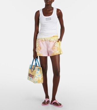 Shorts Underwater Barocco aus Seiden-Twill | Versace