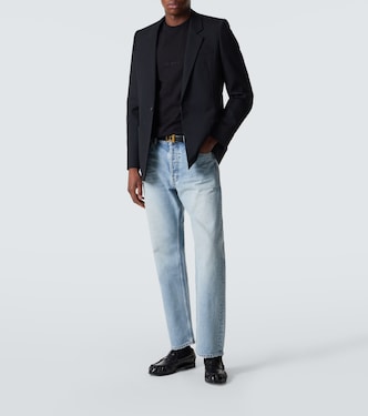 T-shirt in jersey di cotone con logo | Saint Laurent