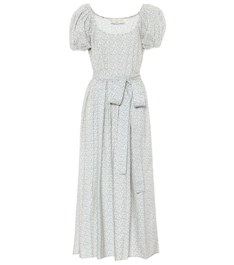 Lais floral cotton-poplin midi dress | LoveShackFancy