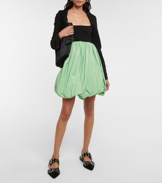 Balloon skirt taffeta minidress | Ganni
