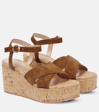 Sandalias de ante con cuña | Gianvito Rossi