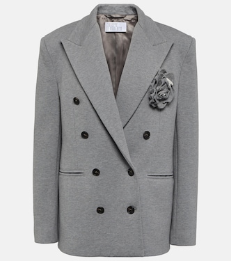 Double-breasted cotton jersey blazer | Giuseppe di Morabito