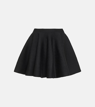 minifalda de punto acanalado en mezcla de lana | Alaïa