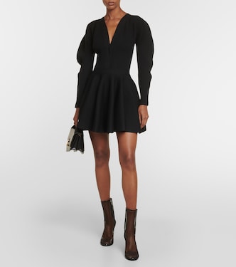 Mini-jupe en laine mélangée | Alaïa