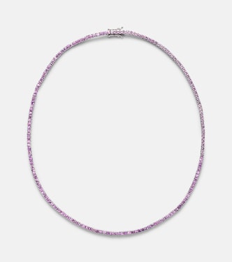 Collana in oro bianco 14kt con zaffiri lilla | Roxanne First