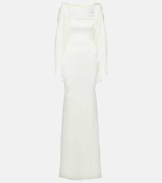 Bridal - Abito lungo Portrait in raso | Alex Perry