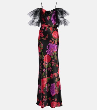 Robe aus Seide mit Tüll | Rodarte