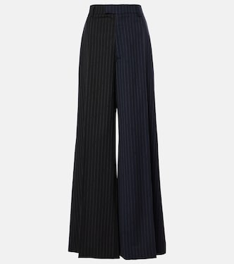 Pantaloni a gamba larga in lana a righe | Vetements