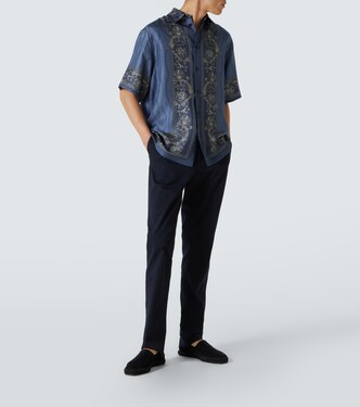 Camicia bowling in seta con stampa | Etro