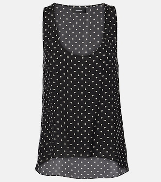 Tank top in seta a pois | Wardrobe.NYC