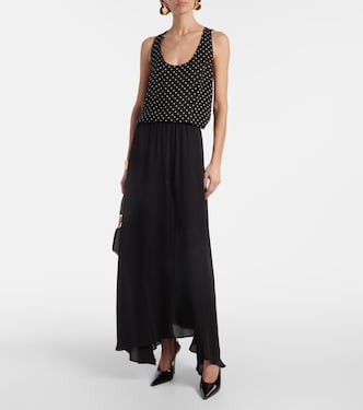 Tank top in seta a pois | Wardrobe.NYC