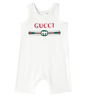 Baby - Tutina in cotone con logo | Gucci Kids