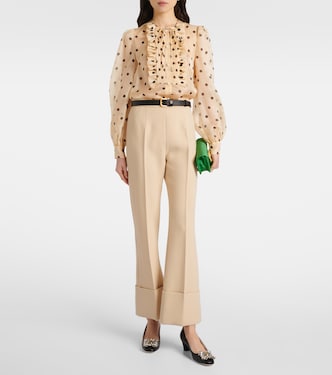 Blusa in organza di seta a pois | Valentino
