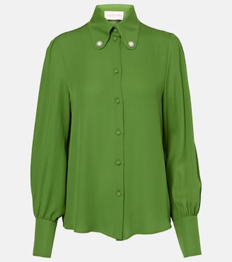 Embellished silk georgette blouse | Valentino
