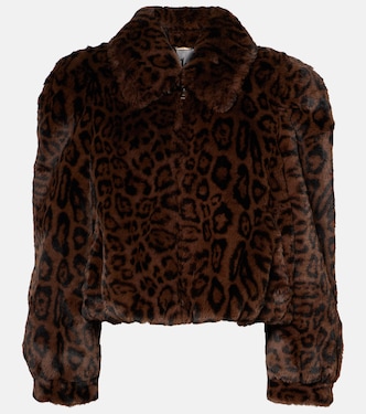 Leopard-print cropped faux fur jacket | Chloé