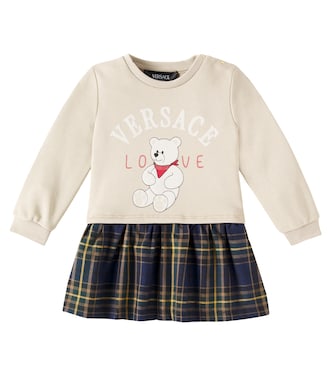 Baby - Abito in cotone con stampa | Versace Kids