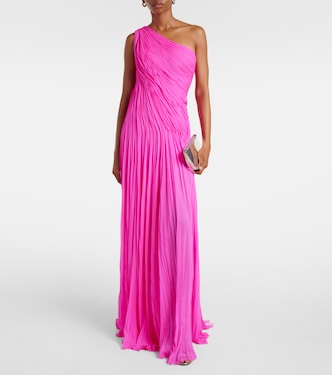 Robe longue en georgette de mousseline | Marmar Halim