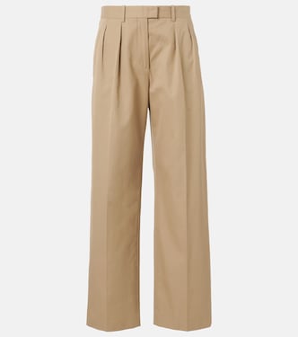 Alfidis cotton and cashmere wide-leg pants | The Row