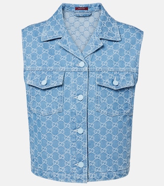Chaleco en denim con GG | Gucci