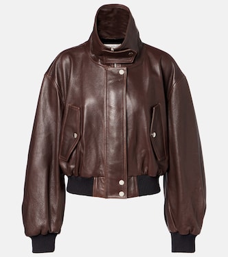 Briar leather bomber jacket | Nour Hammour
