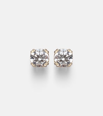 14kt gold earrings with diamonds | Stone and Strand