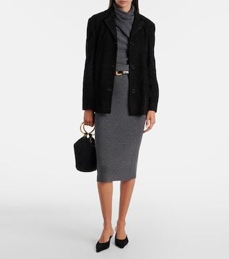 Opus suede blazer | Nour Hammour
