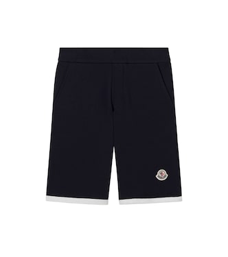 Logo cotton jersey shorts | Moncler Enfant