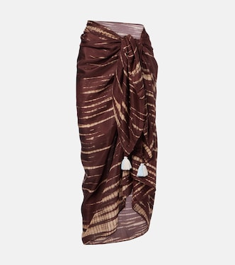 Tie-dye silk beach cover-up | Anna Kosturova