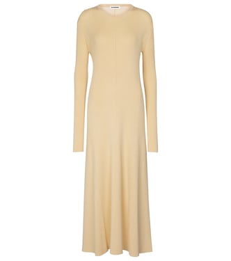 Robe longue en laine mélangée | Jil Sander