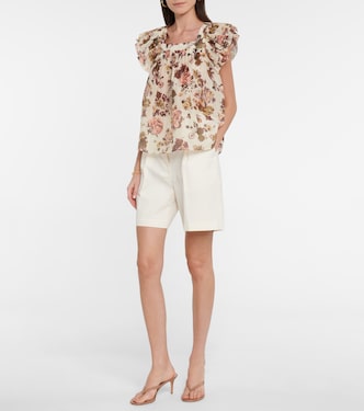 Bedrucktes Top Kiki aus Organza | Ulla Johnson