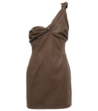 Saint Pierre leather minidress | The Mannei