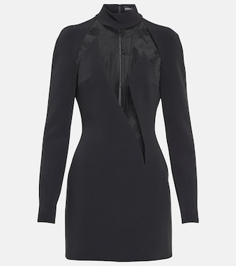 Mesh-panel mockneck minidress | David Koma