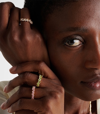 Cierra 14kt gold ring with peridots | Suzanne Kalan