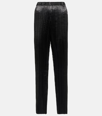 Pleated slim satin pants | Junya Watanabe
