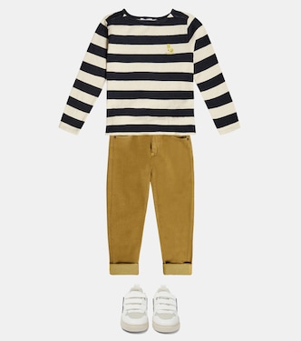 T-shirt Baudelaire in cotone a righe | Bonpoint