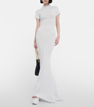 Vestido largo en mezcla de algodón | Balenciaga