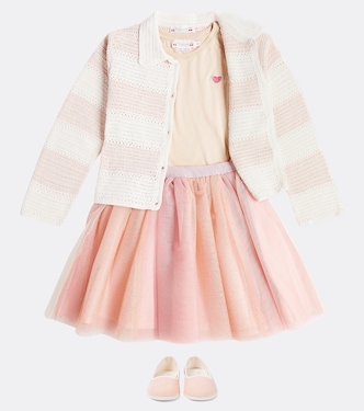Cardigan Faro rayé en coton | Bonpoint