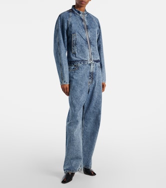 Jeans rectos con cintura de punto | Alaïa