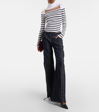 Jersey de cuello alto con abertura | Jean Paul Gaultier