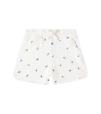 Caroline embroidered cotton fleece shorts  | Bonpoint