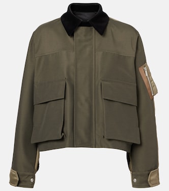 Giacca blouson in twill di misto cotone | Sacai