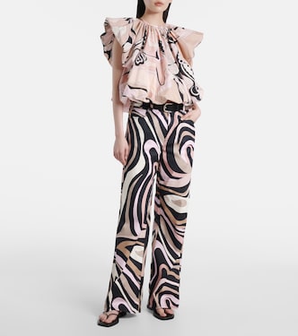 Pantalones rectos Marmo en mezcla de algodón | Pucci