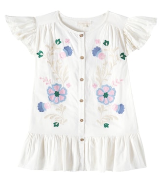 Besticktes Kleid Vania aus Baumwoll-Voile | Louise Misha