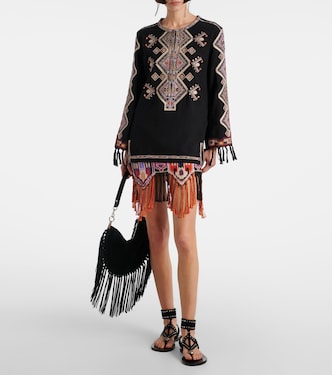 Blouse Zelda brodée en soie | Isabel Marant
