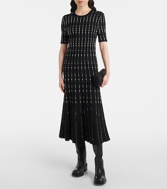 Ribbed-knit cotton-blend midi dress | Joseph