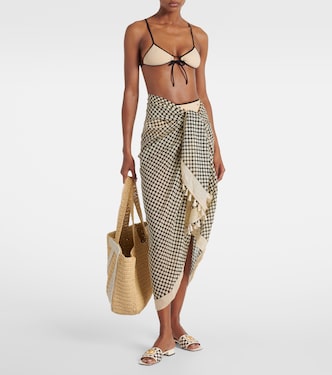 Plus De Pois cotton and silk beach cover-up | Valentino
