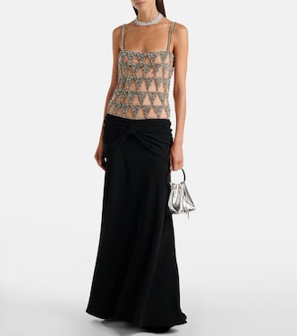 Robe mit Kristallen | Costarellos