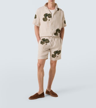 Felipe floral linen Bermuda shorts | Frescobol Carioca