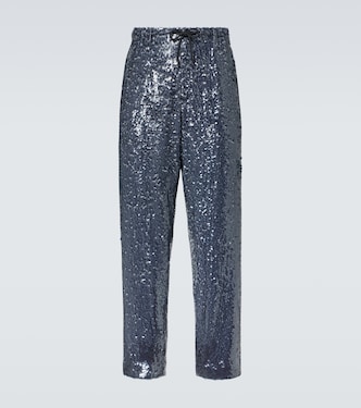 Sequined straight pants | Dries Van Noten