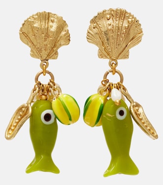 Drop earrings with freshwater pearls | Alémais